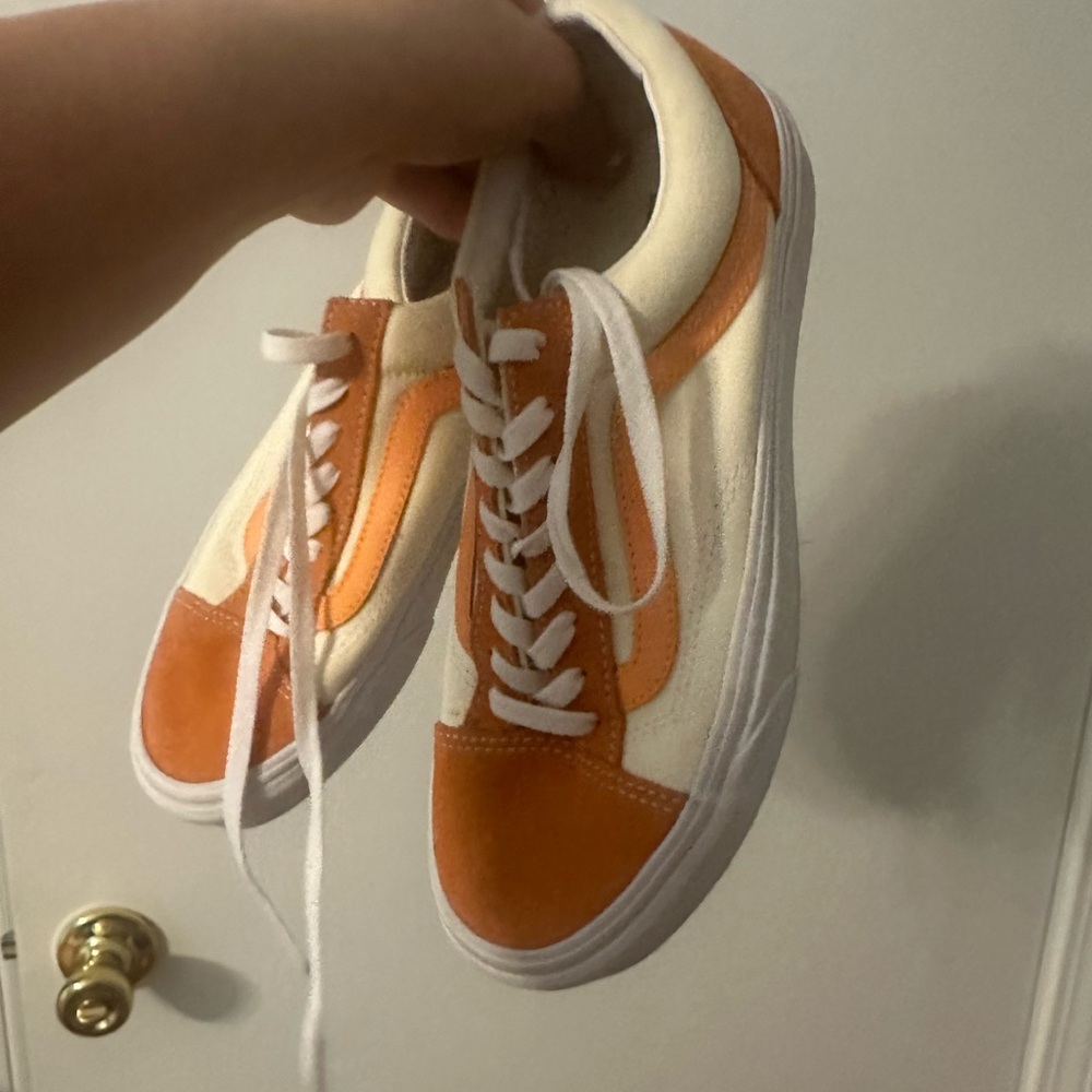Orange and Cream vans super comfy and cute but I’m a neutral girl